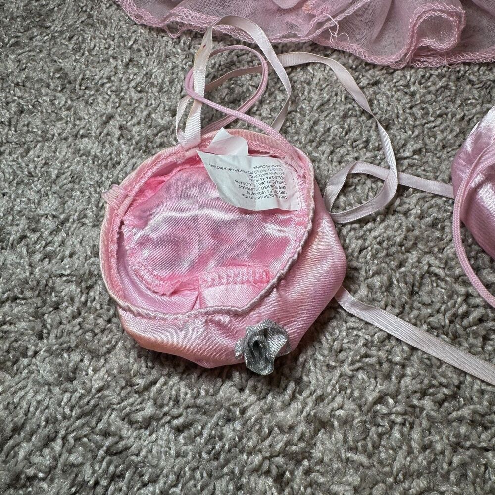 Build a Bear Ballerina Dress Pink Tutu Sparkle w/ Shoes Stuffed Animal Outfit - Picture 4 of 10